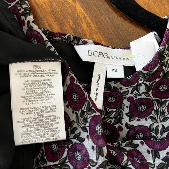BCBGeneration Women's Floral Printed Shift Dress, XS - Picture 6 of 6
